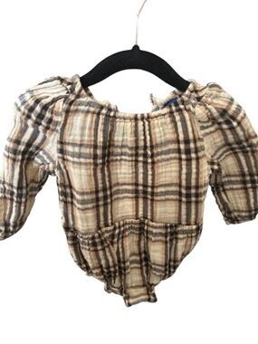 Old Navy Baby Girl Plaid Bubble Romper